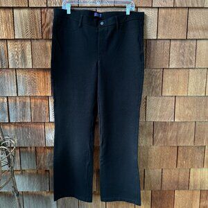 NWOT NYDJ Bold Black Ponte Knit Straight Leg Stretch Trouser in Women's 16
